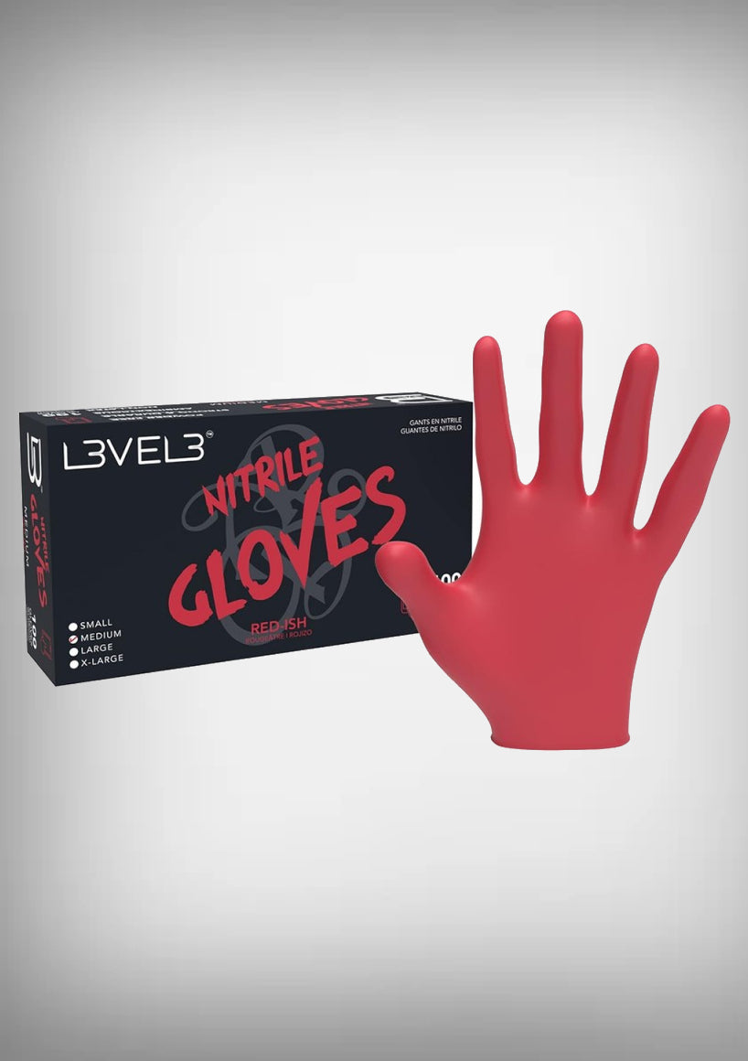 L3VEL3 Red-ish Nitrile Gloves 100ct