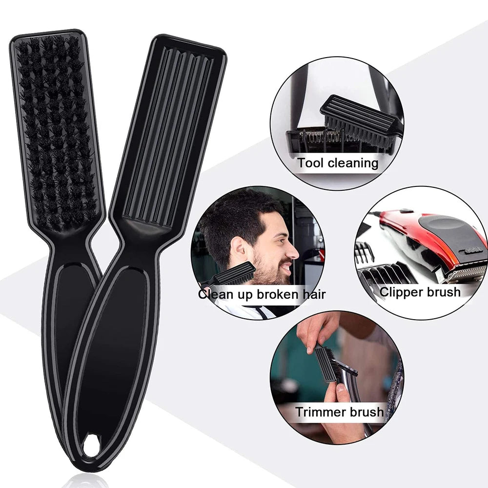 Barber Brush  2 Sets Plastic Handle