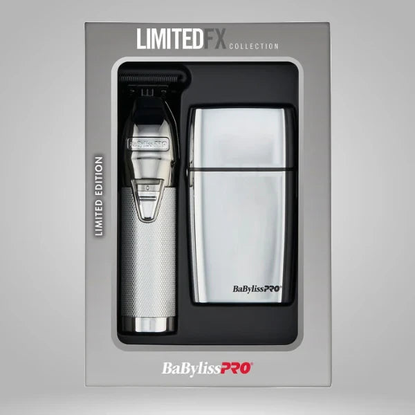 BaBylissPRO LimitedFX Silver Trimmer & Double Foil Shaver