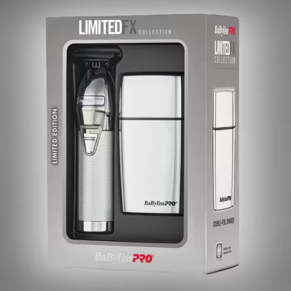 BaBylissPRO LimitedFX Silver Trimmer & Double Foil Shaver