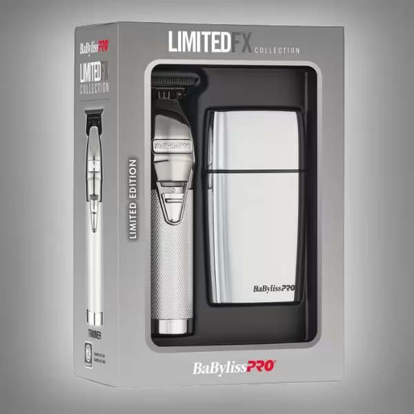 BaBylissPRO LimitedFX Silver Trimmer & Double Foil Shaver