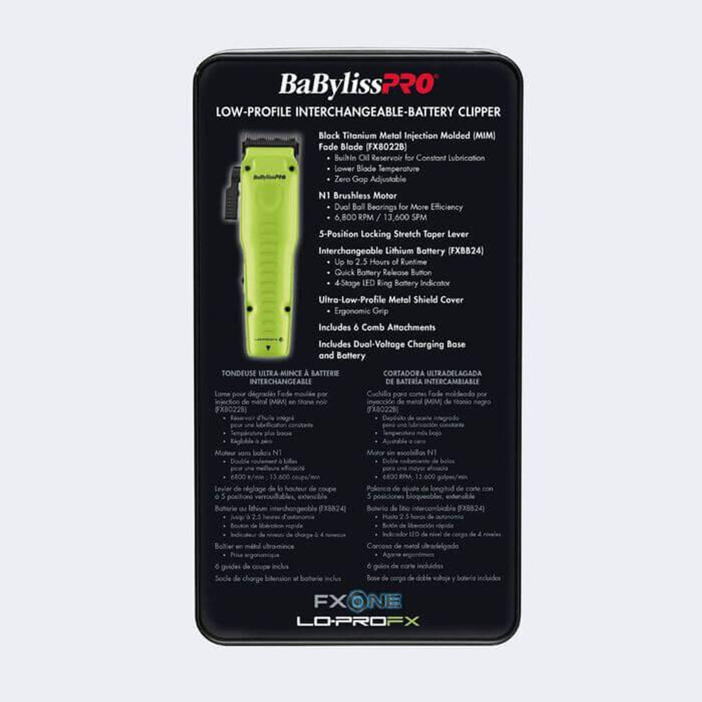 BaBylissPRO® FXONE™ Lo-ProFX Limited Edition Neon Yellow Clipper